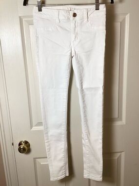 American Eagle Outfitters Jeggings White Super Super Stretch Jeans - Size 0